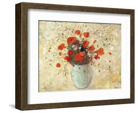 Vase of Poppies; Vase De Coquelicots, 1905-09-Odilon Redon-Framed Giclee Print