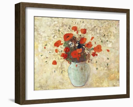 Vase of Poppies; Vase De Coquelicots, 1905-09-Odilon Redon-Framed Giclee Print