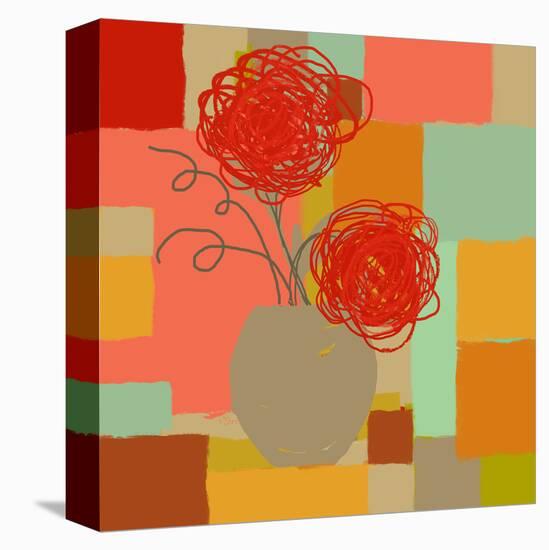 Vase of Red Flowers I-Yashna-Stretched Canvas