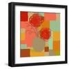 Vase of Red Flowers I-Yashna-Framed Art Print