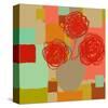 Vase of Red Flowers II-Yashna-Stretched Canvas