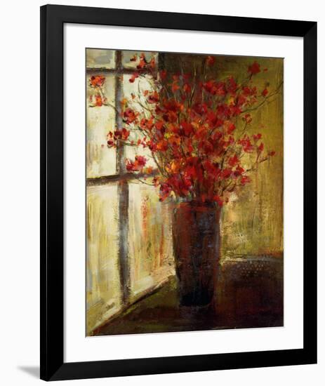 Vase of Red Flowers-Christine Stewart-Framed Art Print