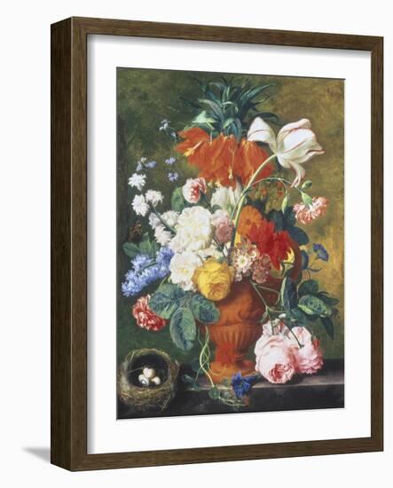 Vase of Rich Summer Flowers-Jan van Huysum-Framed Giclee Print