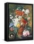 Vase of Rich Summer Flowers-Jan van Huysum-Framed Stretched Canvas