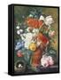 Vase of Rich Summer Flowers-Jan van Huysum-Framed Stretched Canvas