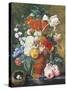 Vase of Rich Summer Flowers-Jan van Huysum-Stretched Canvas