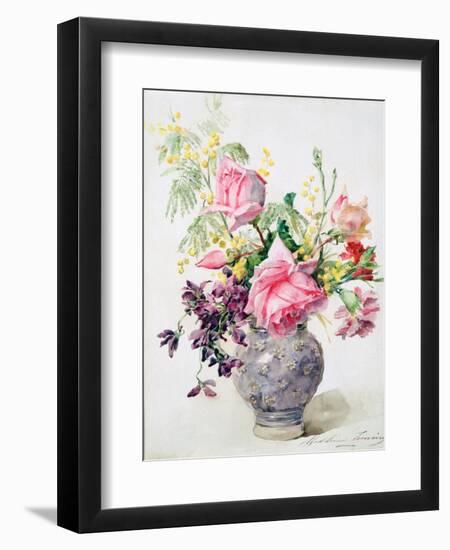Vase of Roses, C1865-1928-Madeleine Jeanne Lemaire-Framed Premium Giclee Print