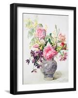 Vase of Roses, C1865-1928-Madeleine Jeanne Lemaire-Framed Giclee Print