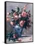 Vase of Roses-Pierre-Auguste Renoir-Framed Stretched Canvas