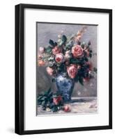 Vase of Roses-Pierre-Auguste Renoir-Framed Giclee Print