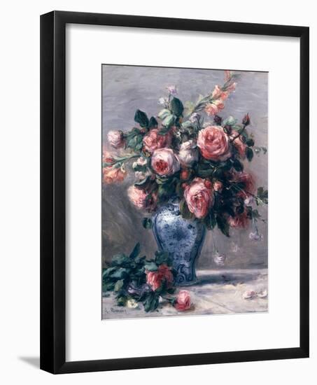 Vase of Roses-Pierre-Auguste Renoir-Framed Giclee Print