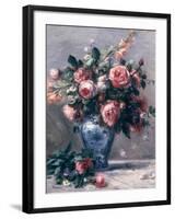 Vase of Roses-Pierre-Auguste Renoir-Framed Giclee Print