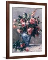 Vase of Roses-Pierre-Auguste Renoir-Framed Giclee Print