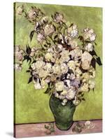 Vase of Roses-Vincent van Gogh-Stretched Canvas