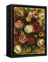 Vase of Roses-Pierre-Auguste Renoir-Framed Stretched Canvas