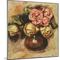 Vase of Roses-Pierre-Auguste Renoir-Mounted Giclee Print