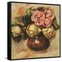 Vase of Roses-Pierre-Auguste Renoir-Framed Stretched Canvas