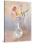 Vase of Roses-Judy Mastrangelo-Stretched Canvas