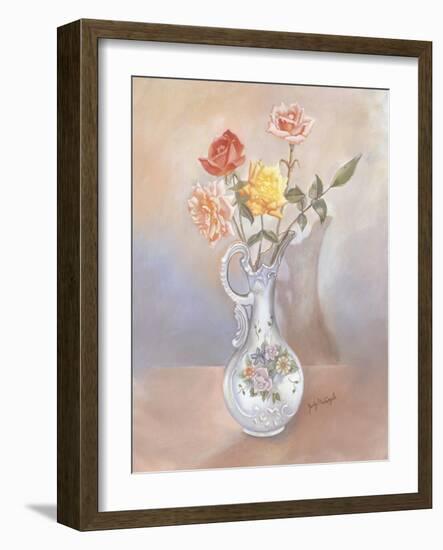 Vase of Roses-Judy Mastrangelo-Framed Giclee Print