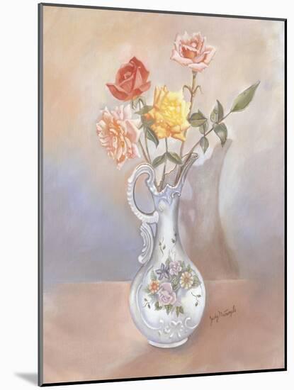 Vase of Roses-Judy Mastrangelo-Mounted Giclee Print