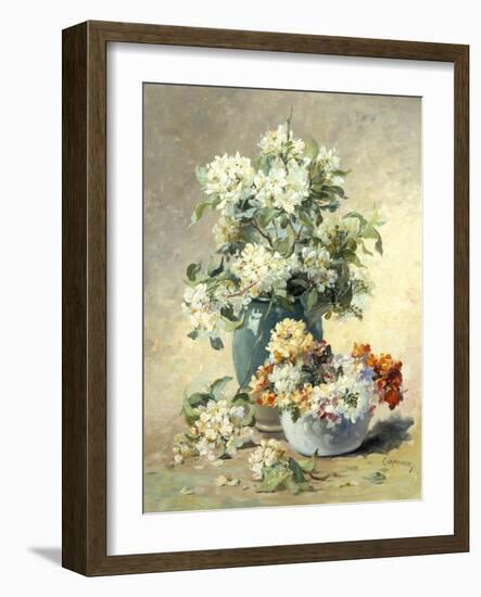 Vase of Spring Blossom-Edmond Coppenolle-Framed Giclee Print