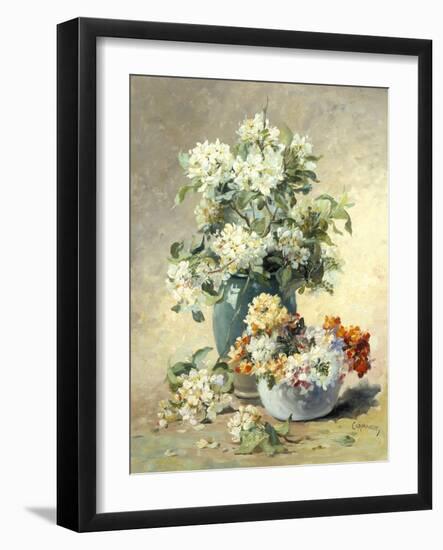 Vase of Spring Blossom-Edmond Coppenolle-Framed Giclee Print