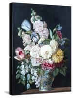 Vase of Summer Flowers-Alexandre-Francois Desportes-Stretched Canvas