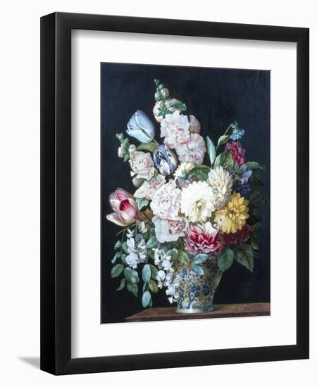 Vase of Summer Flowers-Alexandre-Francois Desportes-Framed Giclee Print