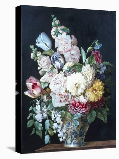 Vase of Summer Flowers-Alexandre-Francois Desportes-Stretched Canvas