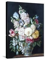 Vase of Summer Flowers-Alexandre-Francois Desportes-Stretched Canvas