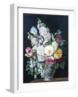 Vase of Summer Flowers-Alexandre-Francois Desportes-Framed Giclee Print