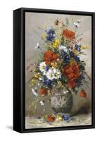 Vase of Summer Flowers-Eugene Petit-Framed Stretched Canvas