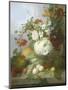 Vase of Summer Flowers-Joseph Rhodes-Mounted Giclee Print