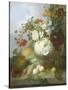 Vase of Summer Flowers-Joseph Rhodes-Stretched Canvas