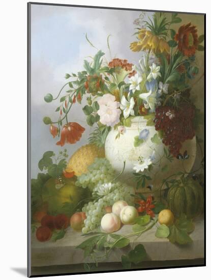Vase of Summer Flowers-Joseph Rhodes-Mounted Giclee Print