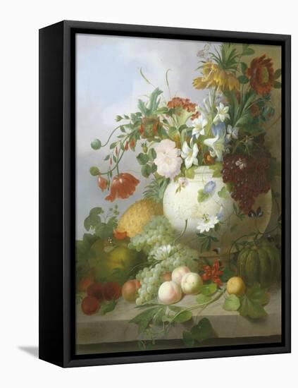 Vase of Summer Flowers-Joseph Rhodes-Framed Stretched Canvas