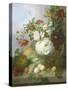 Vase of Summer Flowers-Joseph Rhodes-Stretched Canvas