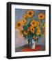 Vase of Sunflowers-Claude Monet-Framed Art Print