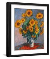 Vase of Sunflowers-Claude Monet-Framed Art Print