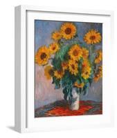 Vase of Sunflowers-Claude Monet-Framed Art Print