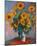 Vase of Sunflowers-Claude Monet-Mounted Art Print