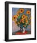 Vase of Sunflowers-Claude Monet-Framed Art Print