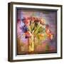 Vase of Tulips and Text-Colin Anderson-Framed Photographic Print