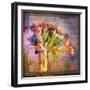 Vase of Tulips and Text-Colin Anderson-Framed Photographic Print