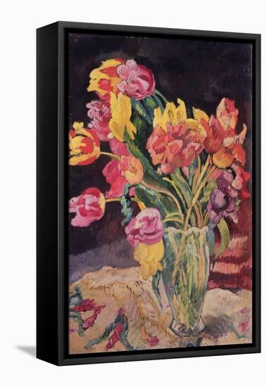 Vase of Tulips-Louis Valtat-Framed Stretched Canvas