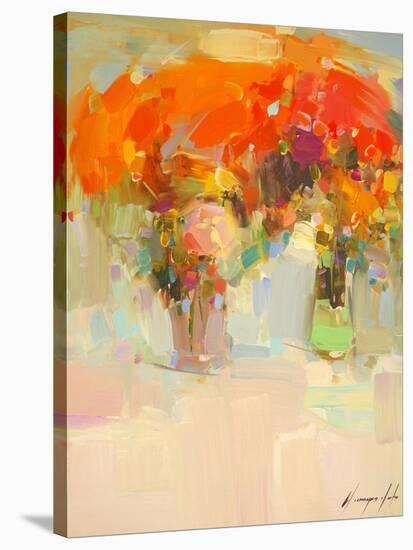 Vase of Yellow Flowers 1-Vahe Yeremyan-Stretched Canvas