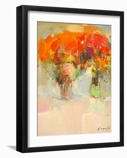 Vase of Yellow Flowers 1-Vahe Yeremyan-Framed Art Print