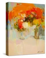 Vase of Yellow Flowers 2-Vahe Yeremyan-Stretched Canvas