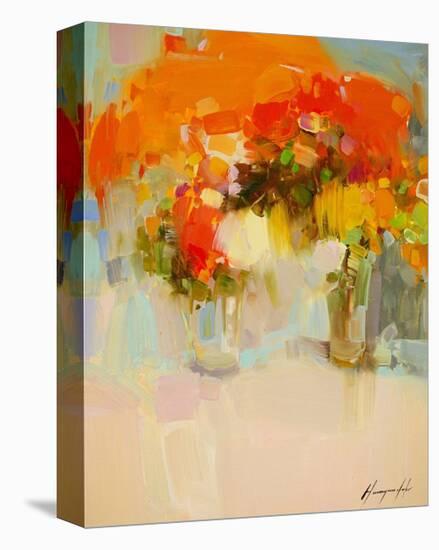Vase of Yellow Flowers 2-Vahe Yeremyan-Stretched Canvas
