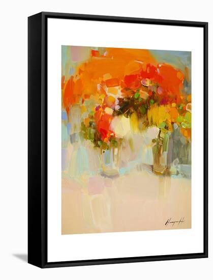 Vase of Yellow Flowers 2-Vahe Yeremyan-Framed Stretched Canvas